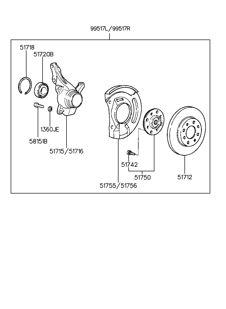 Hyundai 5172034100 - Komplet ležaja točka parts5.com