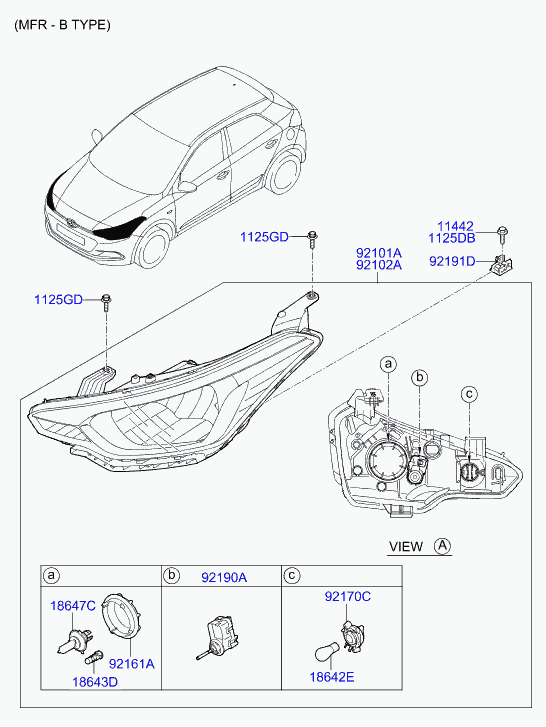 Hyundai 1864761566L - Ampul, sis farı parts5.com