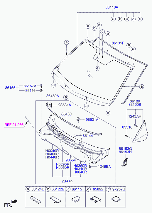 Hyundai 986301R100 - Tryska ostřikovače, čištění skel parts5.com