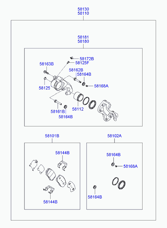 Hyundai 58180-3LA00 - Etrier frana parts5.com