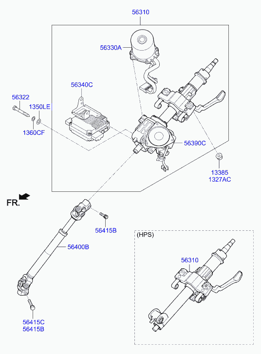 Hyundai 564002W000 - Joint, steering shaft parts5.com