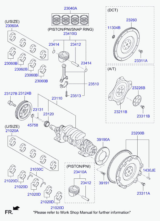 Hyundai 233112B000 - Set surub, volanta parts5.com