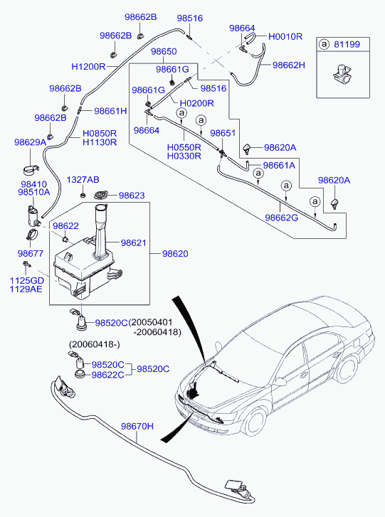 Hyundai 986233K000 - Buson,rezervor lichid de spalare parbriz parts5.com