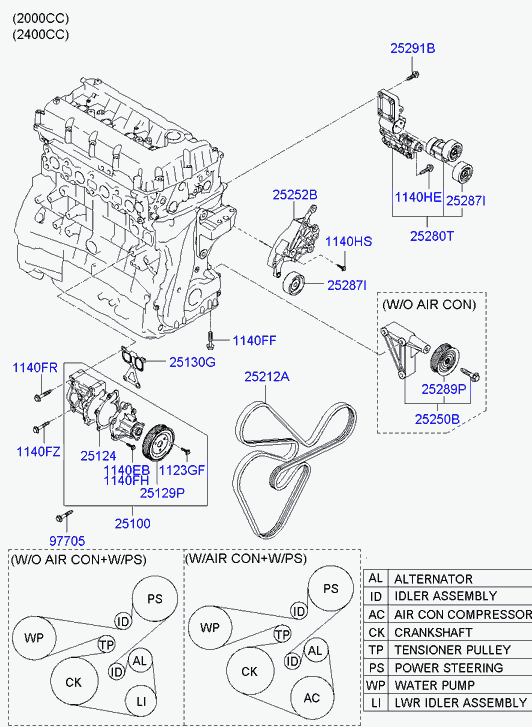 Hyundai 25100-27400 - Pumpa za vodu parts5.com