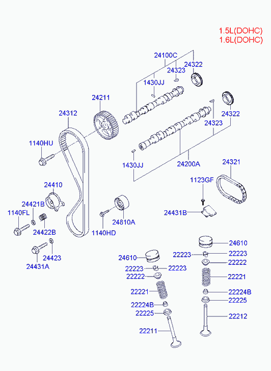 KIA (DYK) 24312-22611 - Zobati jermen parts5.com