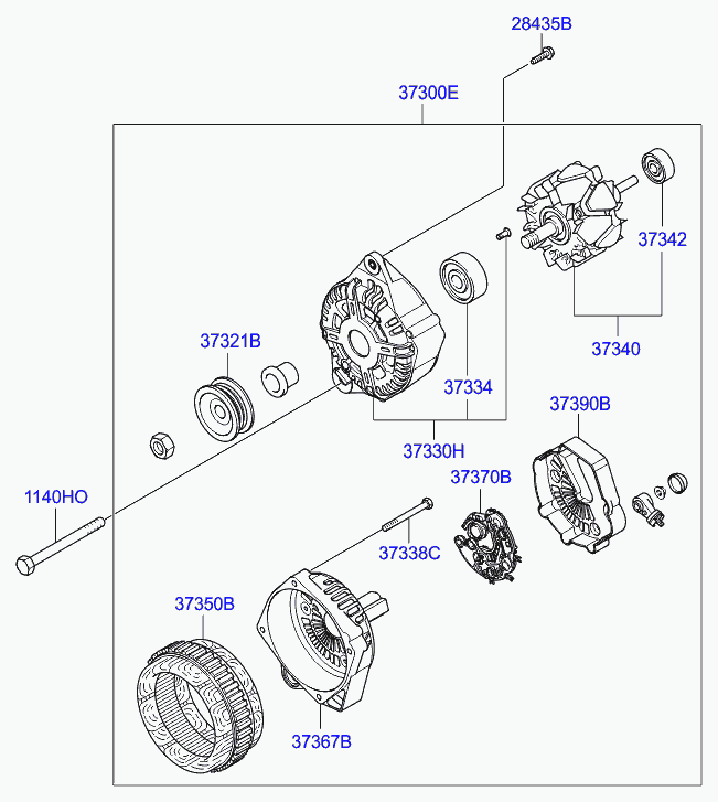 KIA 37300-2a010 - Generator / Alternator parts5.com