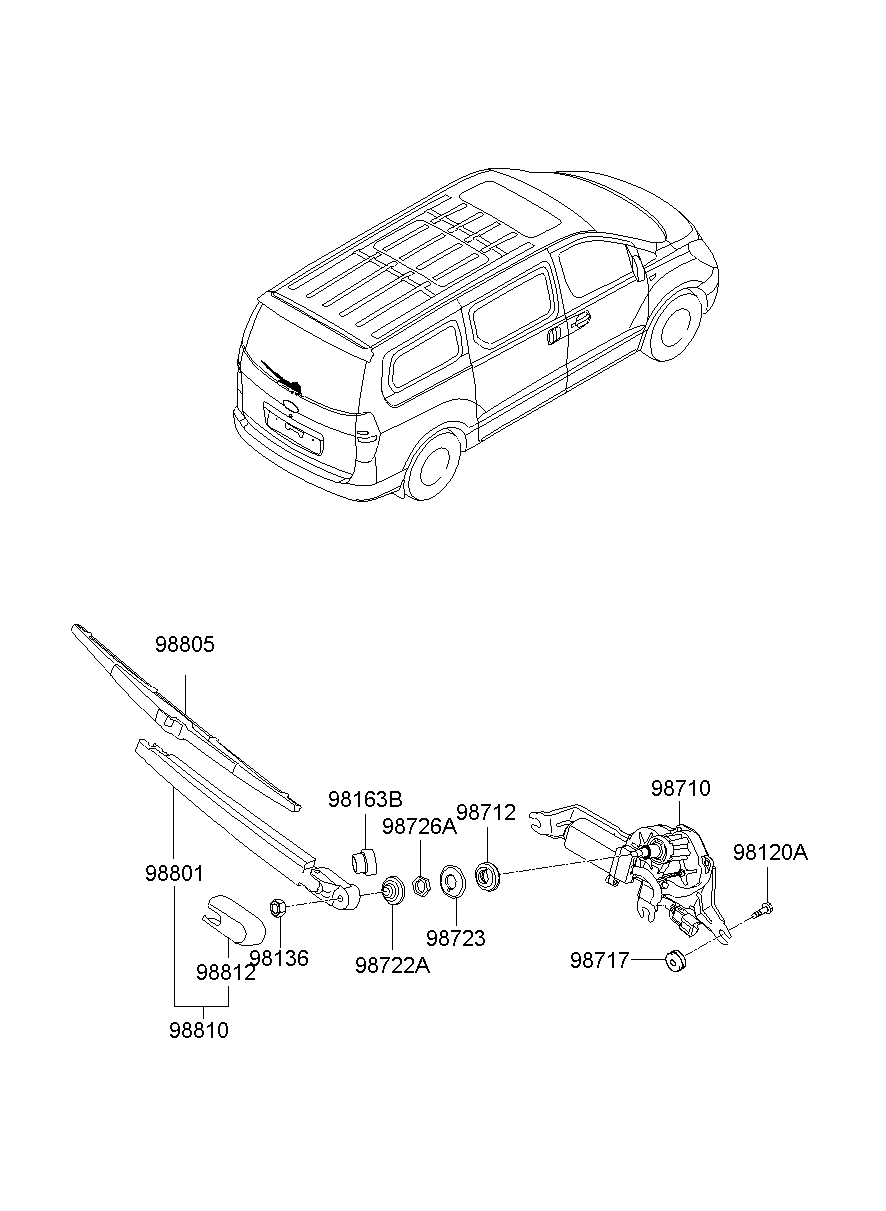 KIA 98820-4H001 - Stieracia liżta parts5.com