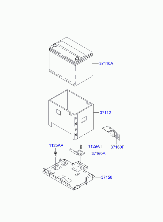 Hyundai 371103A100 - Baterie de pornire parts5.com