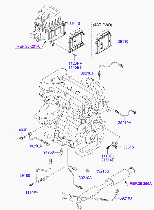 KIA 392102B000 - Lambda sonda parts5.com