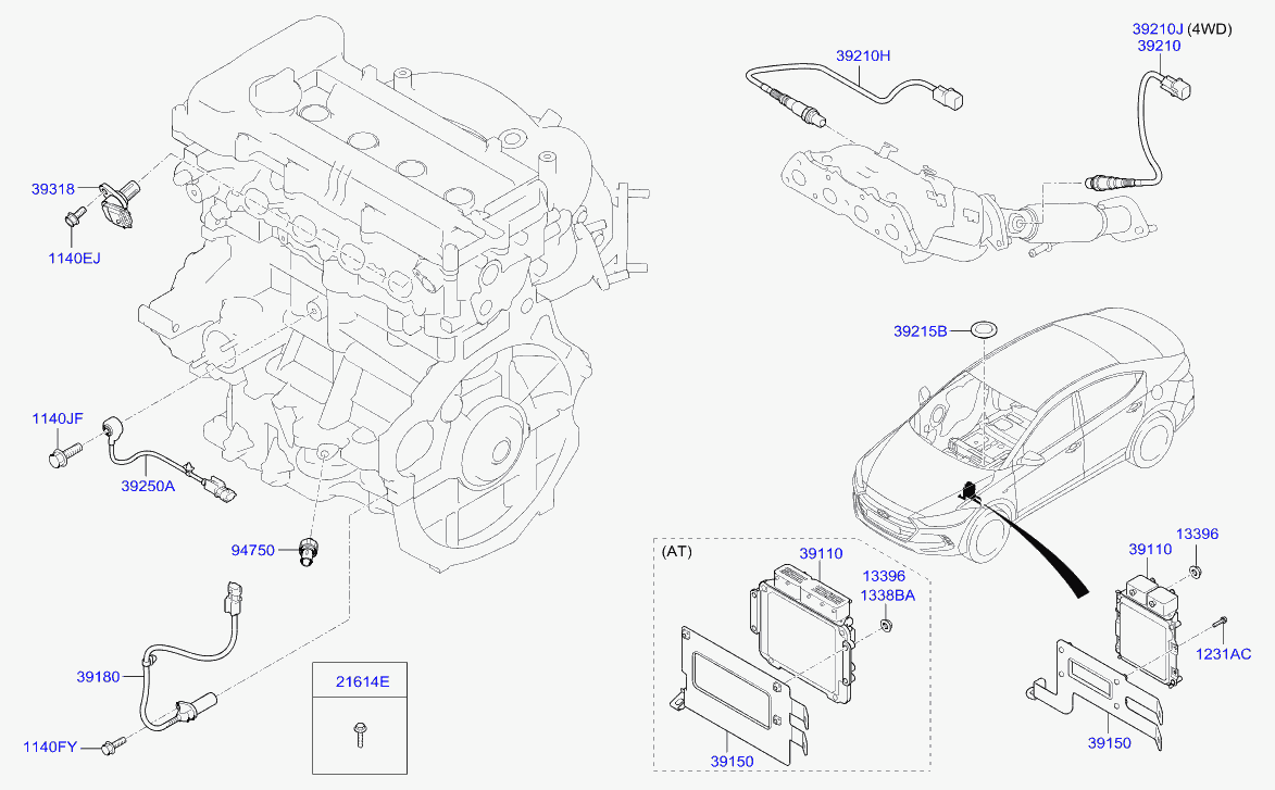 Hyundai 39210-2B312 - Sonda Lambda parts5.com