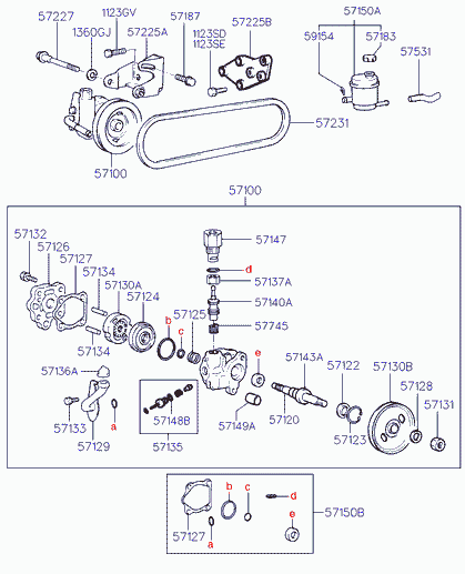 Hyundai 57231 02000 - Klinasti kaiš parts5.com