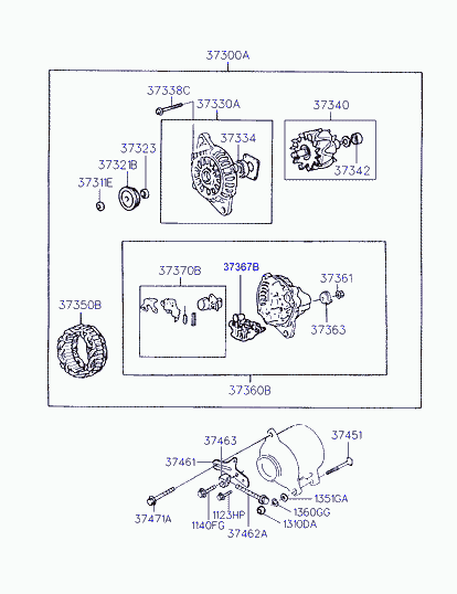 Hyundai (BEIJING) 37300-02503 - Generaator parts5.com