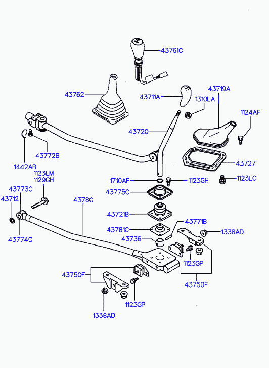 Hyundai 43750-02010 - Suport, prindere cutie de vit.mecanica parts5.com