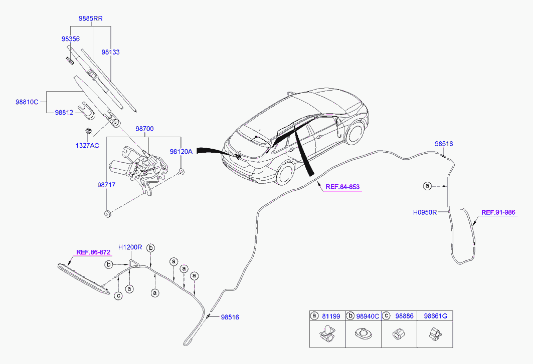 Hyundai 98361-1G000 - Lamela stergator parts5.com