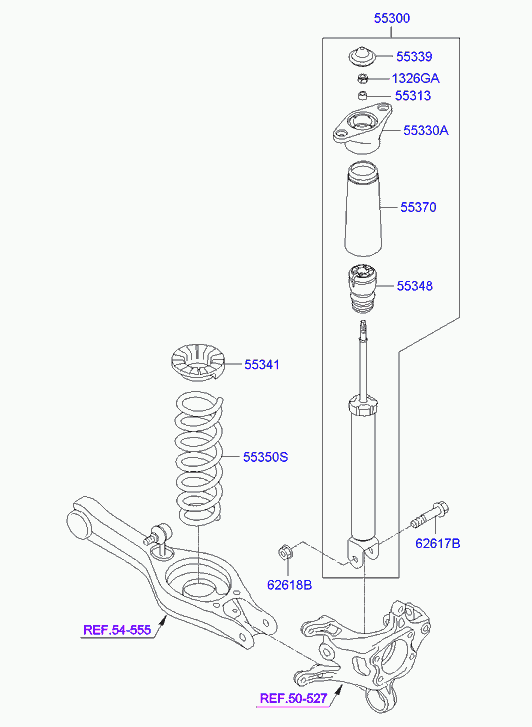 Hyundai 55300A6000 - Amortizor parts5.com