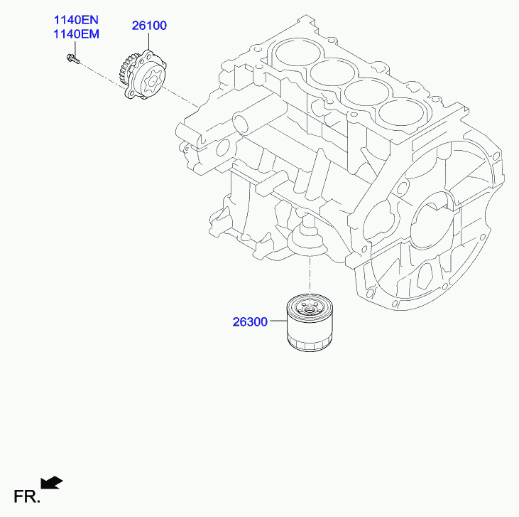 Hyundai 2630002503 - Oil Filter parts5.com