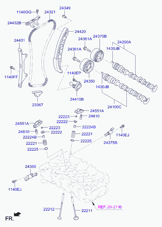 KIA 24551-03-002 - Culbutor, tren supape parts5.com