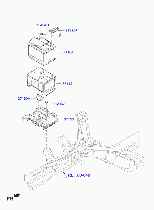 Hyundai 37110H5610 - Käivitusaku parts5.com