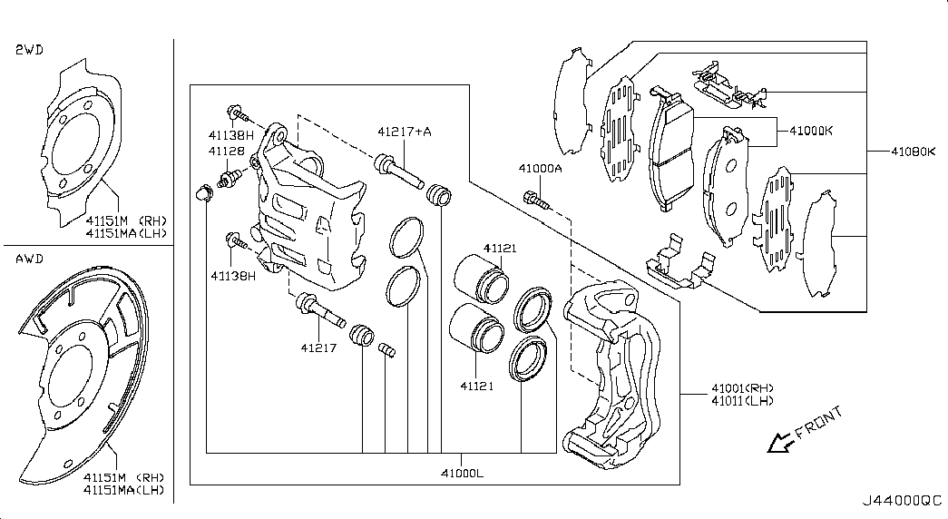 Nissan (Dongfeng) D1060EJ20A - Set placute frana,frana disc parts5.com