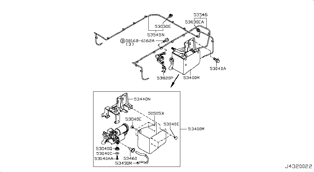 NISSAN 53820-1LA2A - Lagar, fixare ax parts5.com