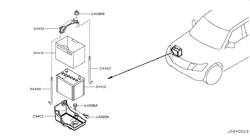 Infiniti 244101LA1A - Starter Battery parts5.com