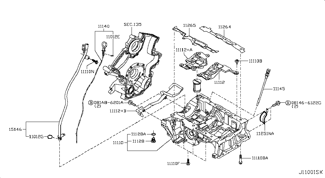 NISSAN 1102600Q0D - Tesnilni obroc, cep za izpust olja parts5.com