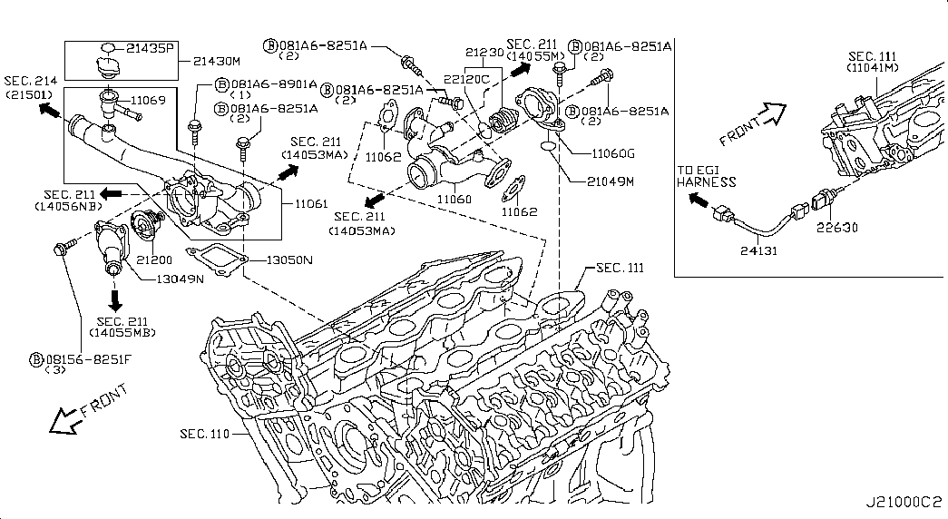 NISSAN 2143079901 - Τάπα, στόμιο συμπλήρωσης λαδιού parts5.com