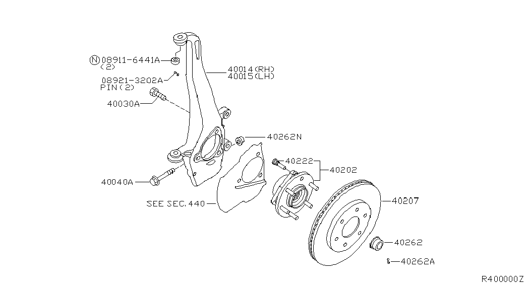 NISSAN 40202-7S100 - Комплект колесен лагер parts5.com