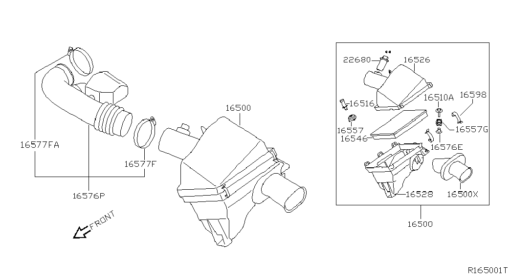 NISSAN 16546-7S000 - Filtre à air parts5.com