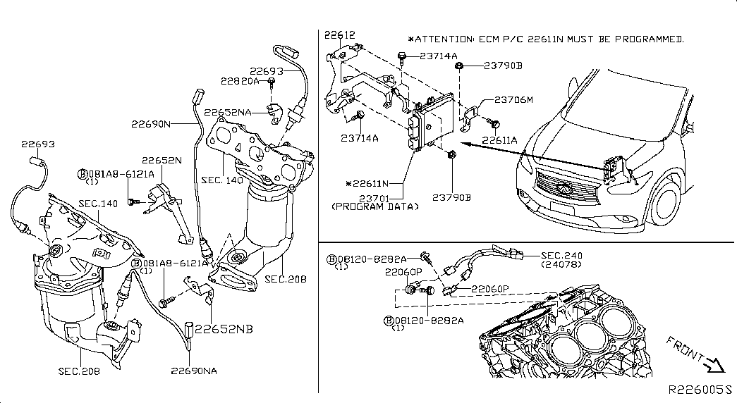 NISSAN 226933RC0A - Sonda Lambda parts5.com