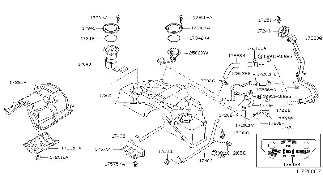 NISSAN 17040CG200 - Filter za gorivo parts5.com