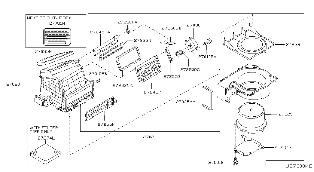 NISSAN 27277-4M425 - Filtru, aer habitaclu parts5.com