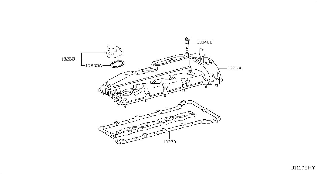 NISSAN 13270-HG00A - GASKET-ROCKER COVER parts5.com