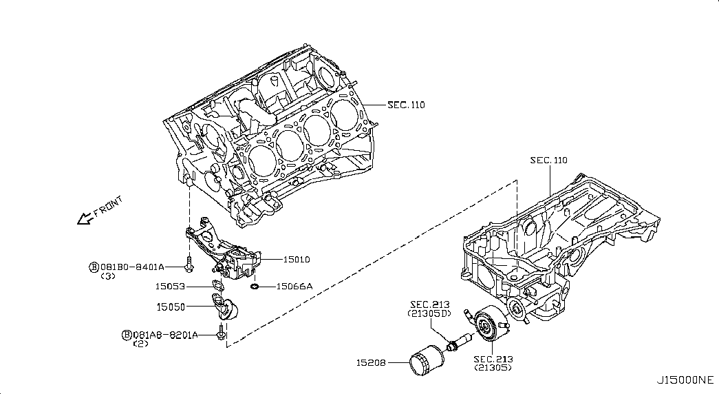 RENAULT 1520831U0B - Oil Filter parts5.com