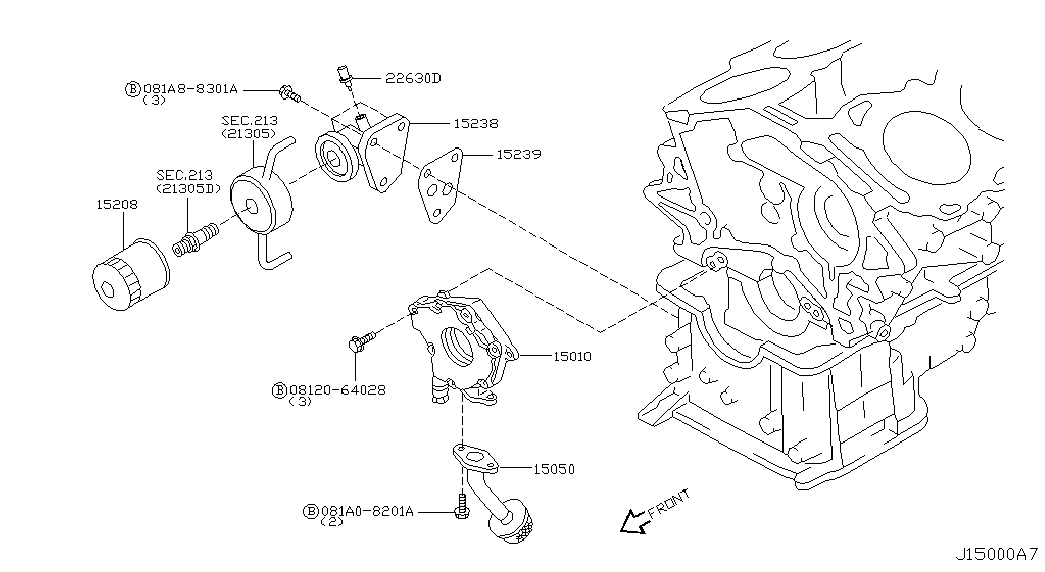 NISSAN 15208-65F00 - Filtru ulei parts5.com