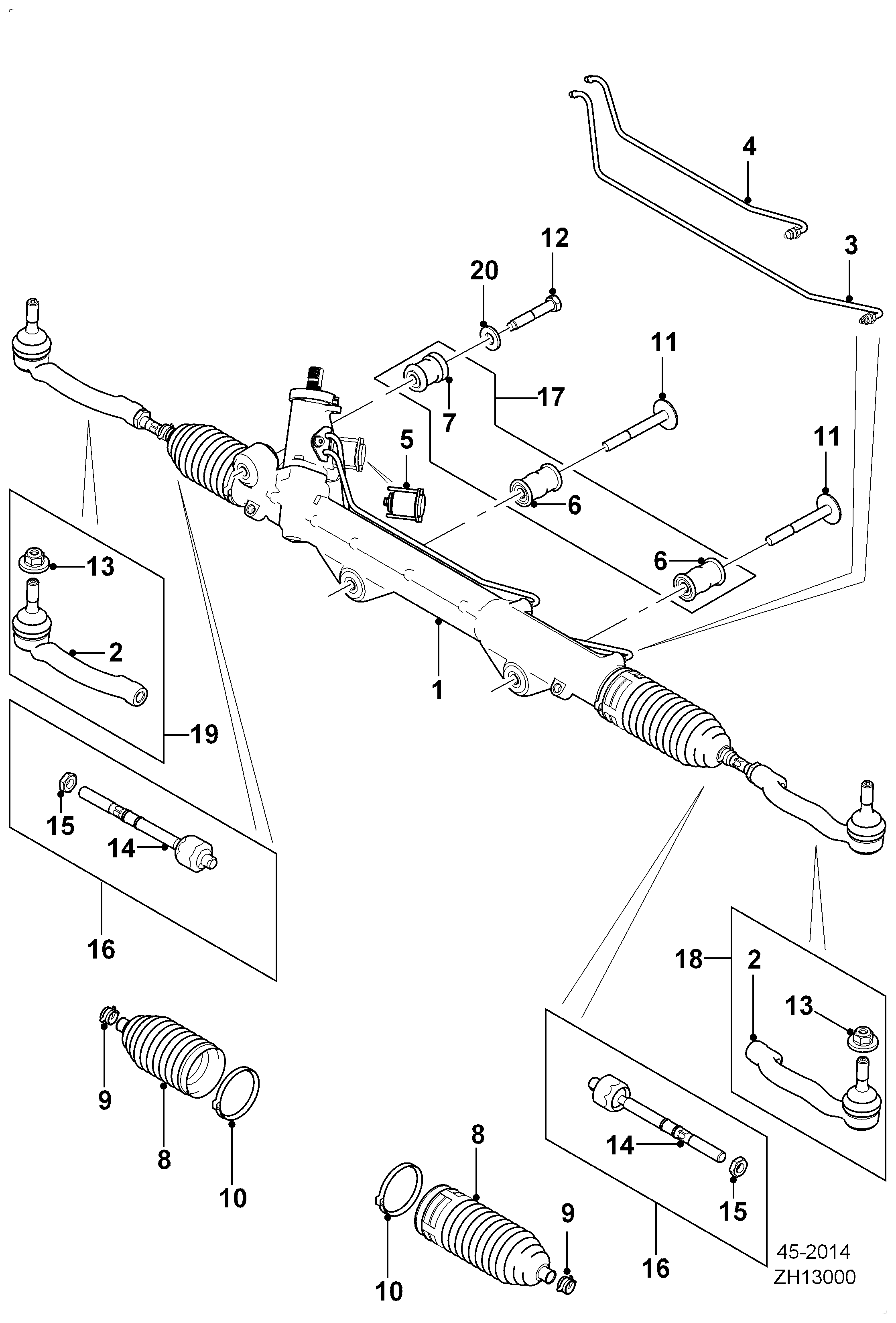 Jaguar C2D 28554 - Articulatie axiala, cap de bara parts5.com