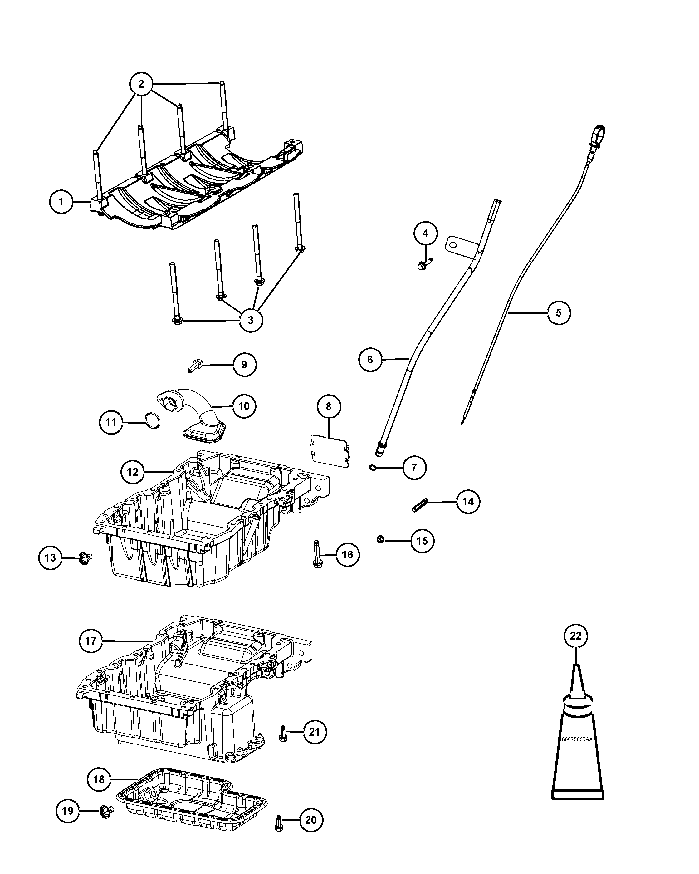 Dodge 6507 741AA - Sealing Plug, oil sump parts5.com