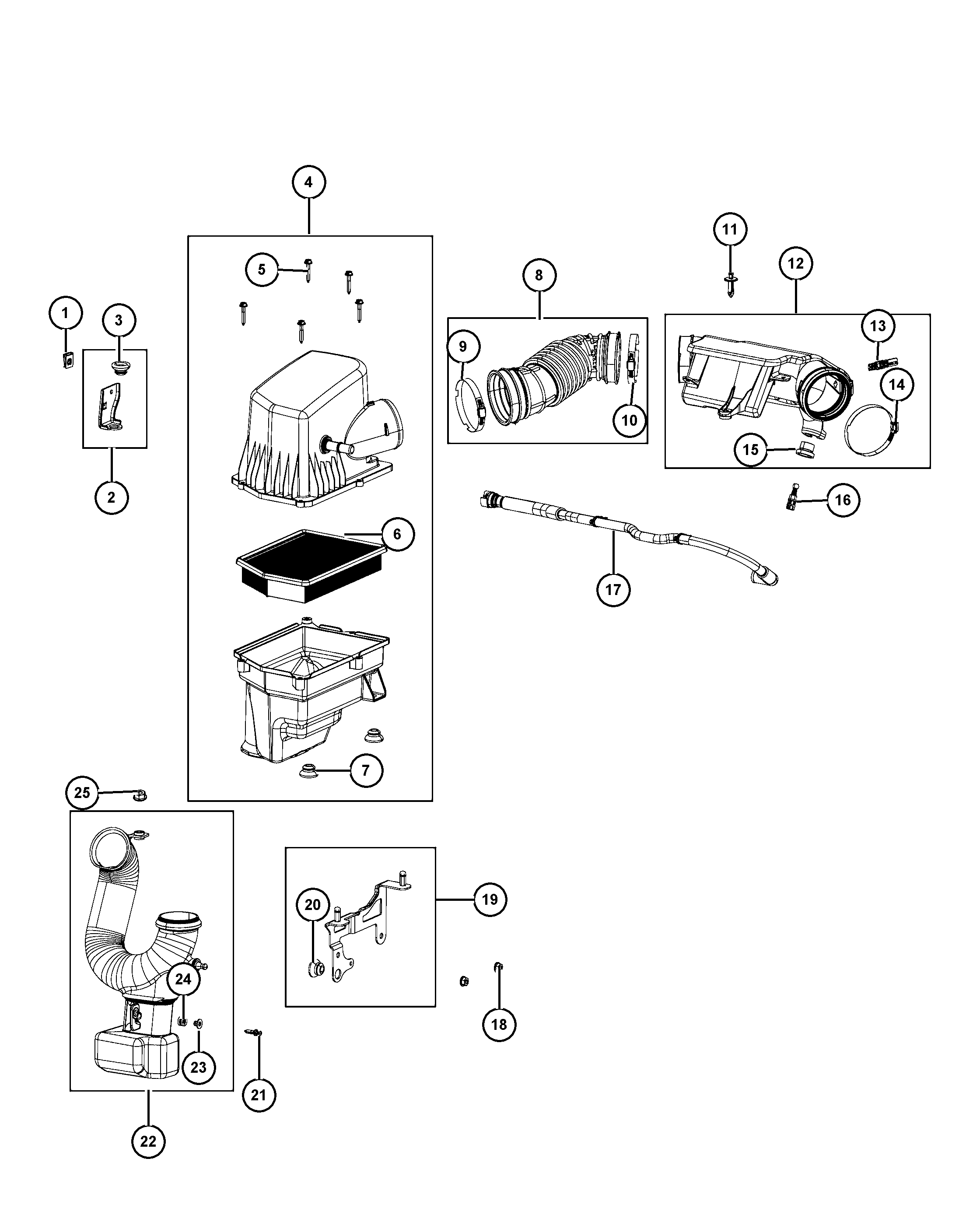 Chrysler 52022 378AA - Filtre à air parts5.com