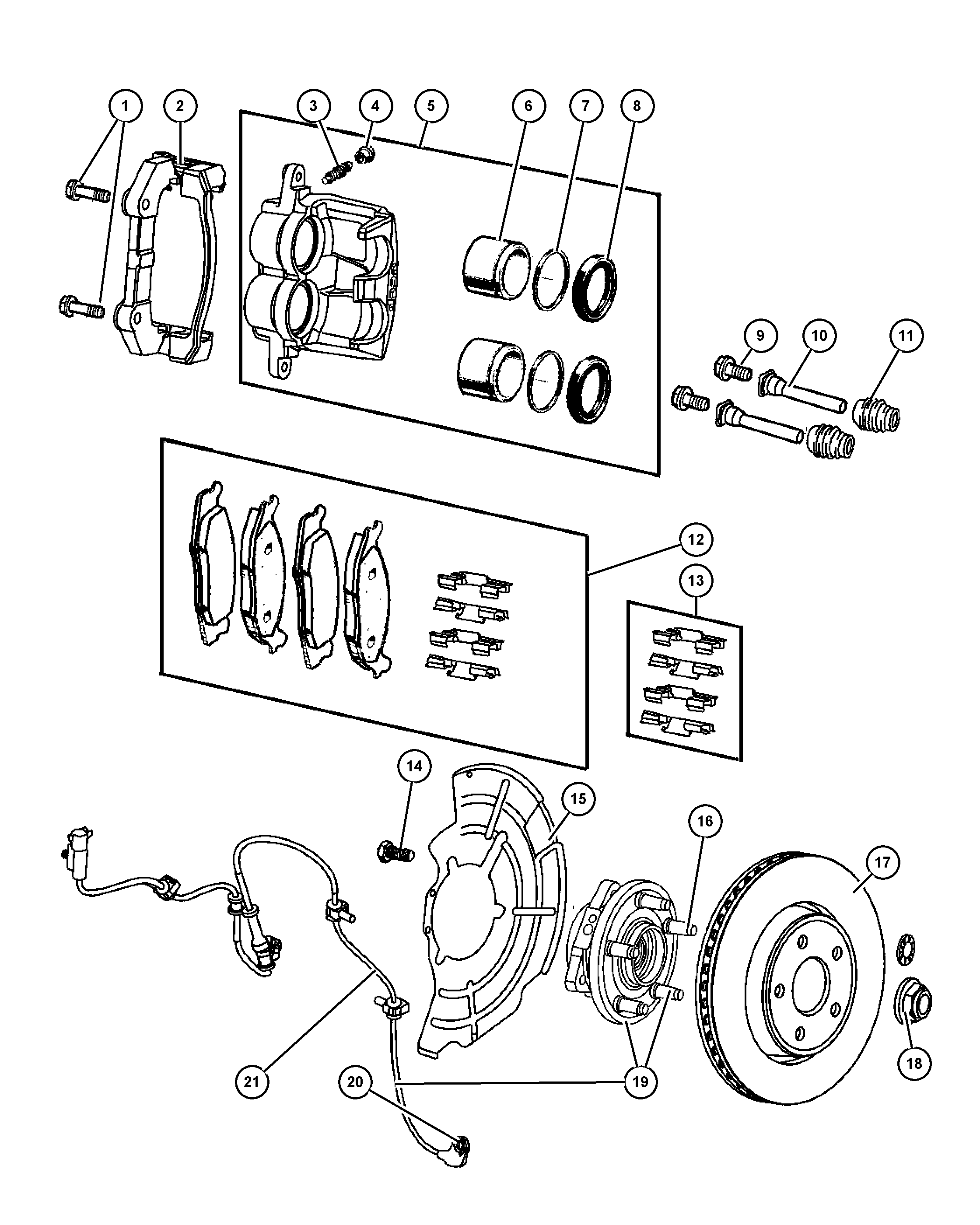 Chrysler 56044 144AB - Snímač, počet otáček kol parts5.com