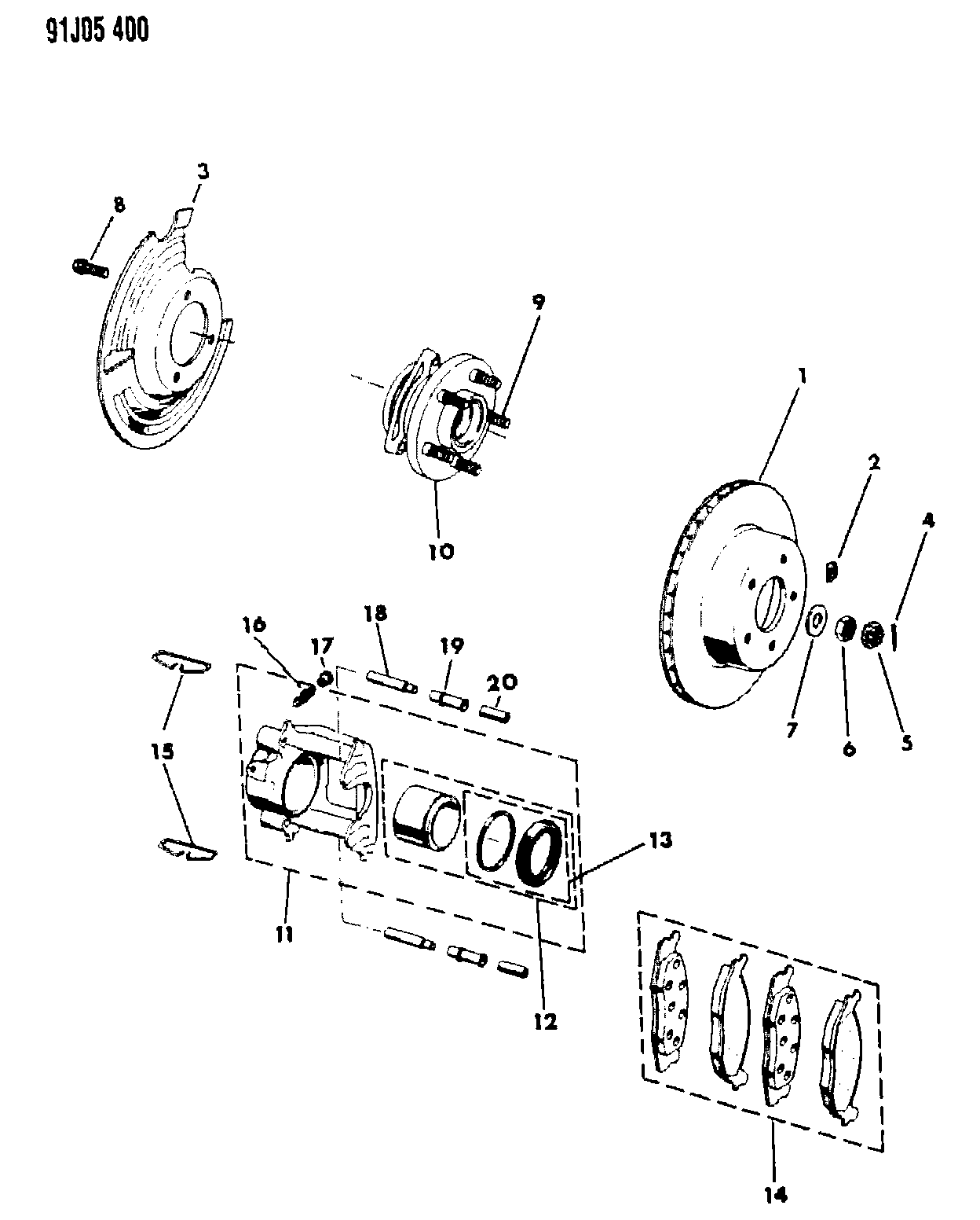 JEEP VIASA 525 2531 - Set placute frana,frana disc parts5.com