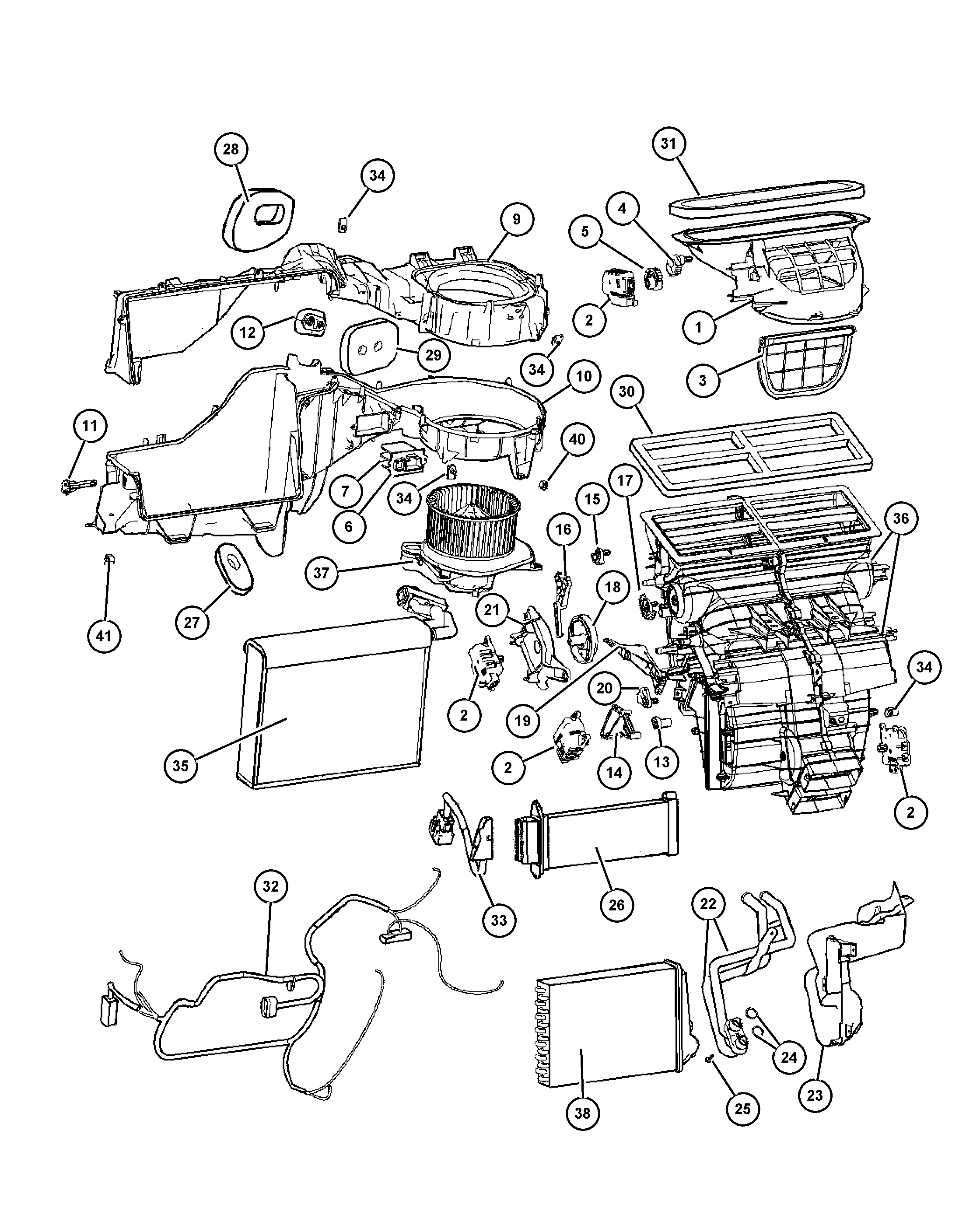 Jeep 5143 099AA - Vnitřní ventilátor parts5.com