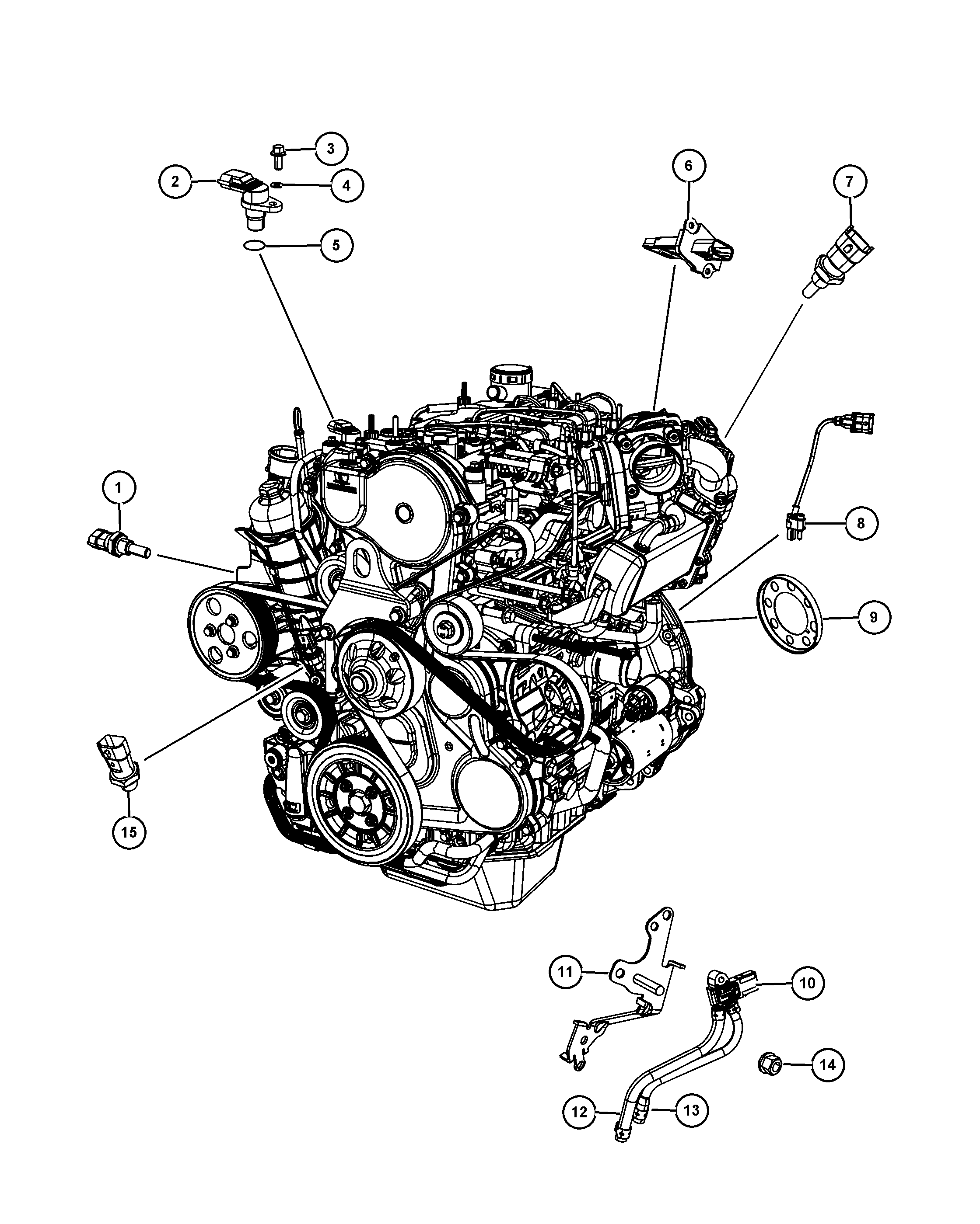 Dodge 5140 332AA - Sensor, posición arbol de levas parts5.com