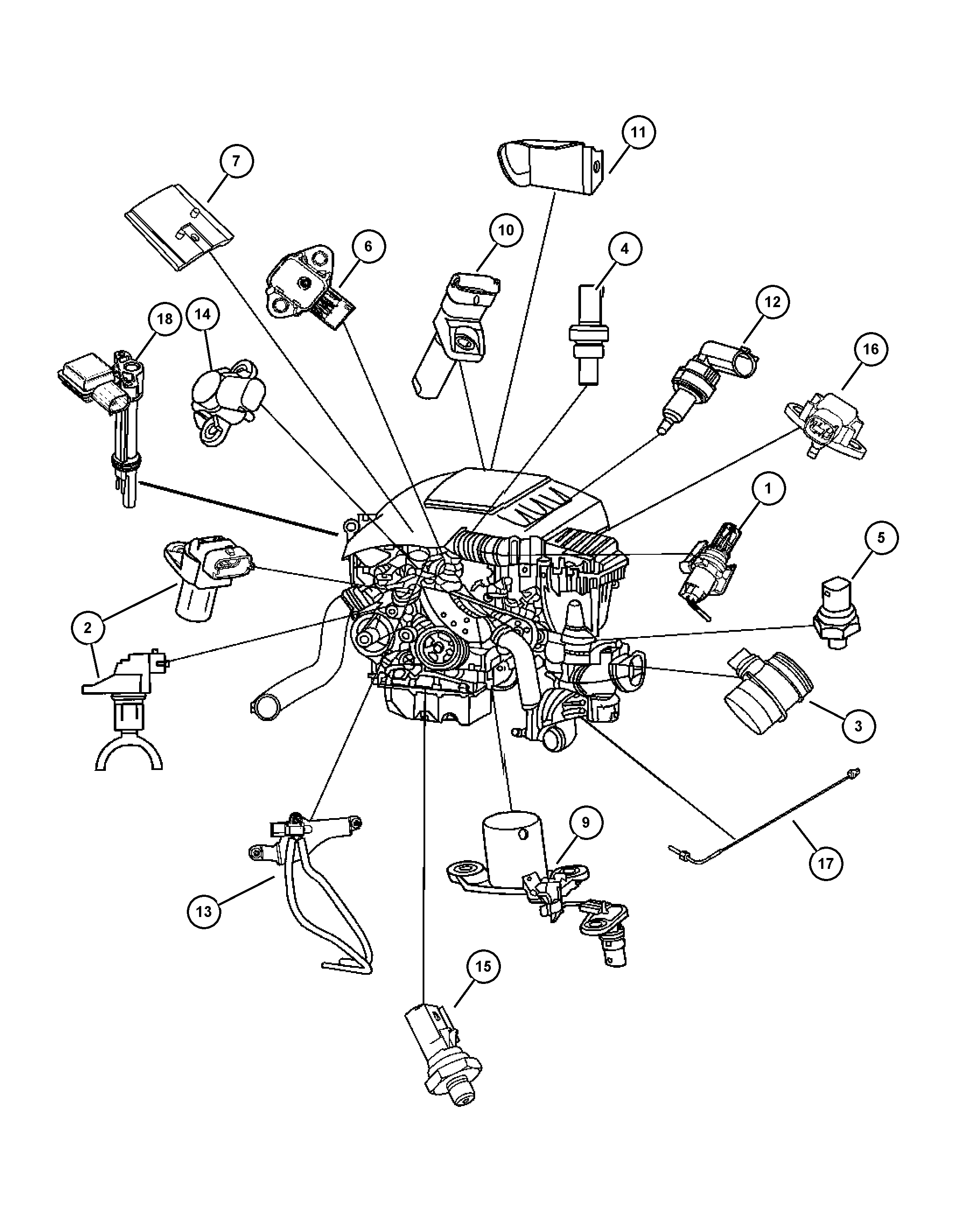 Chrysler 5117 545AA - Sensor, Ladedruck parts5.com