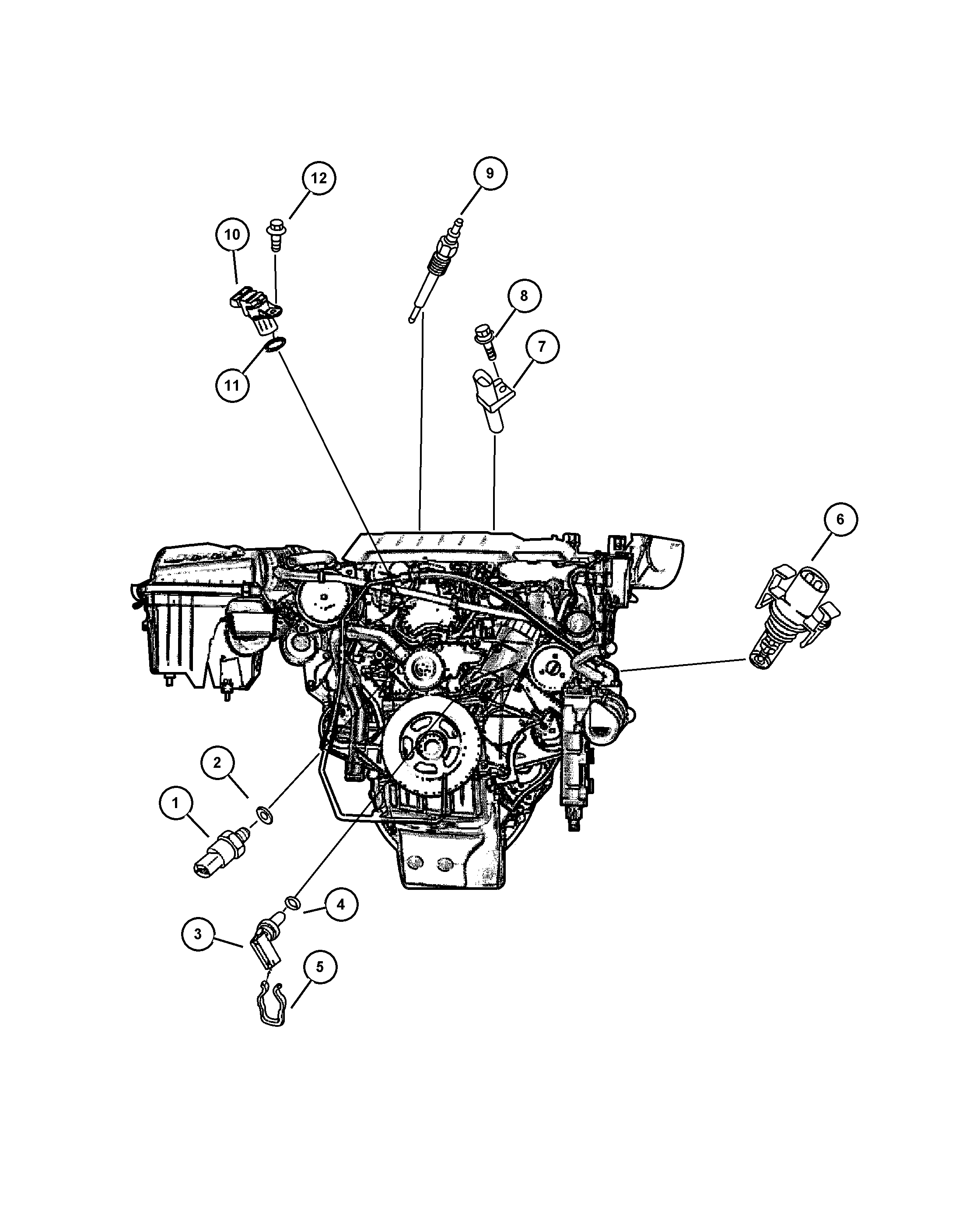 Jeep 5080 147AA - Датчик, температура охлаждающей жидкости parts5.com