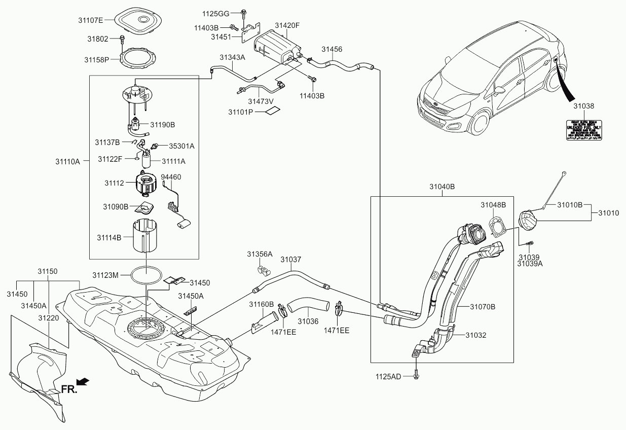 KIA 311181R000 - Gasket, intake manifold parts5.com