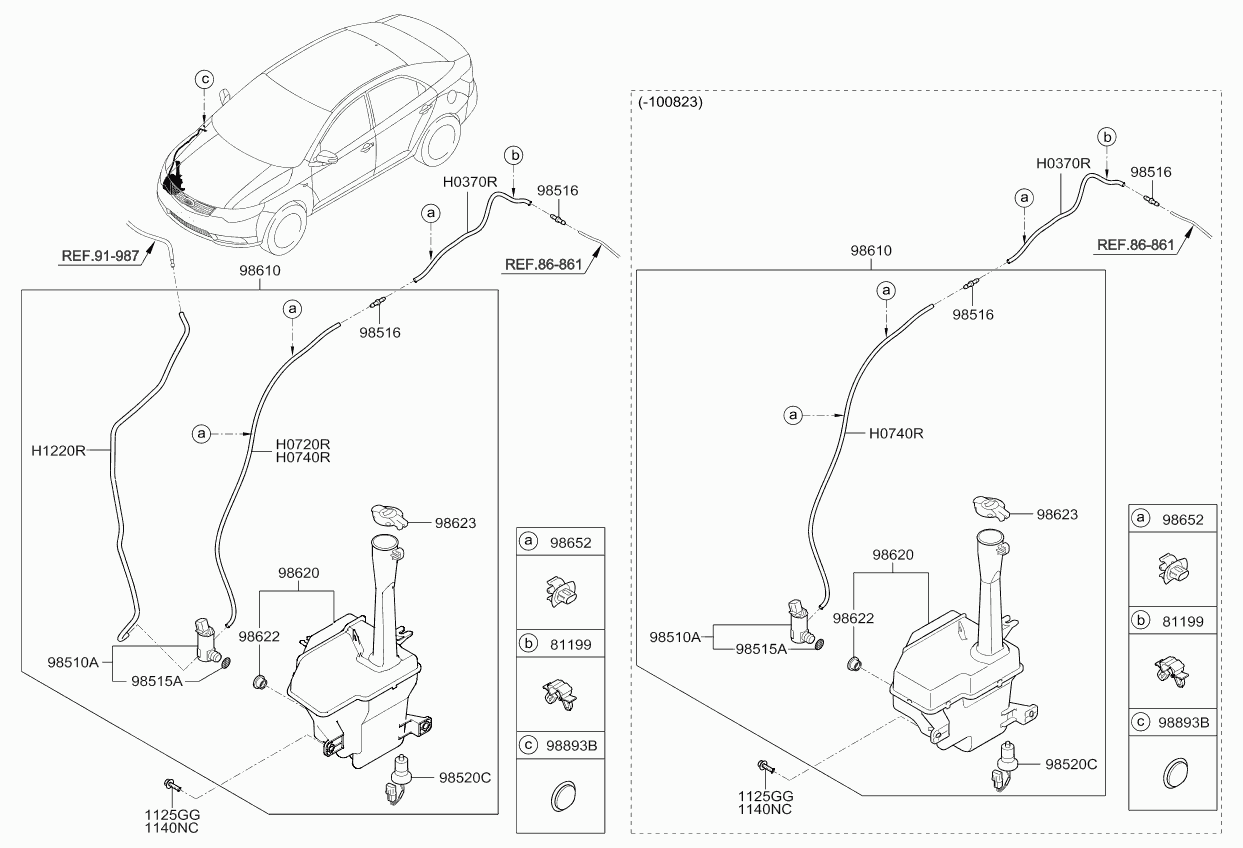 KIA 98510-1C500 - Water Pump, window cleaning parts5.com