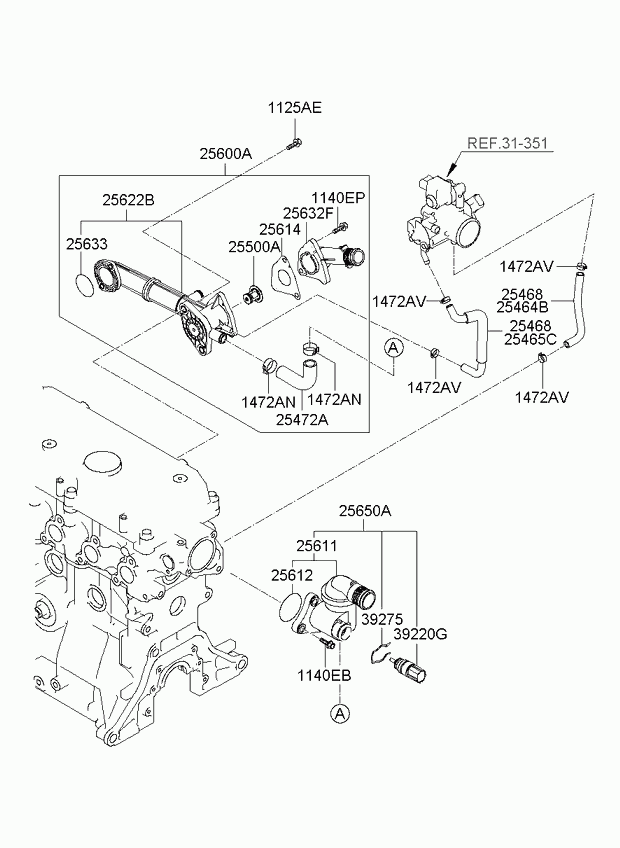 Hyundai 25612-02501 - Termostat,lichid racire parts5.com