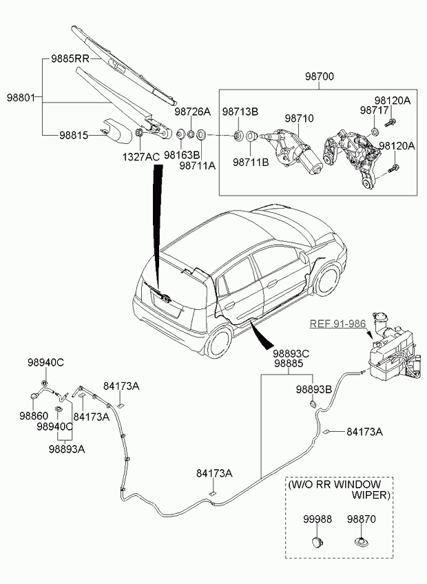 KIA 98820 07001 - Перо на чистачка parts5.com