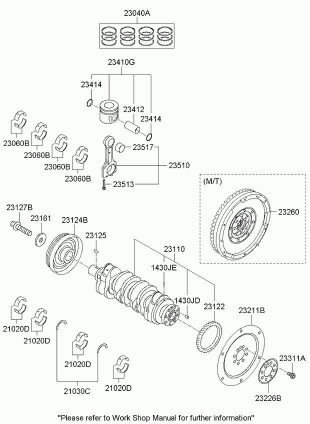 Hyundai 23124-2F010 - Fulie curea, arbore cotit parts5.com