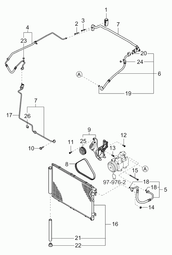 Hyundai 97713 28240 - Curea transmisie cu caneluri parts5.com